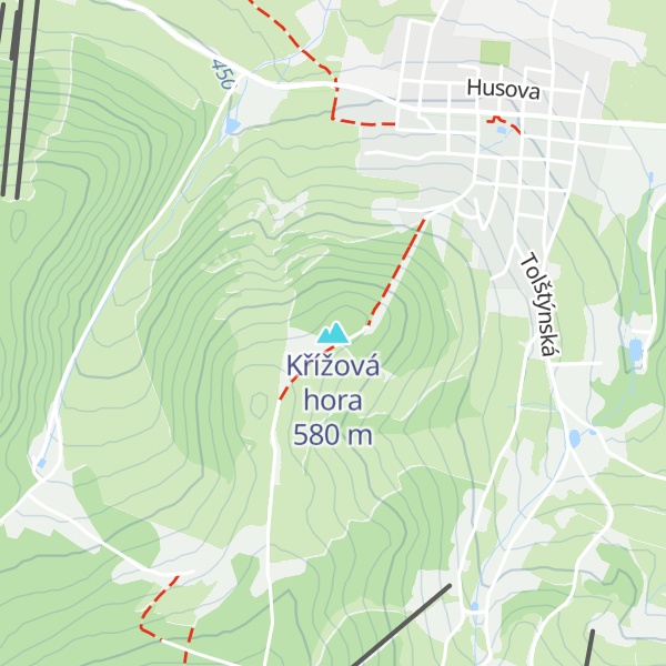 Map of Křížová hora
