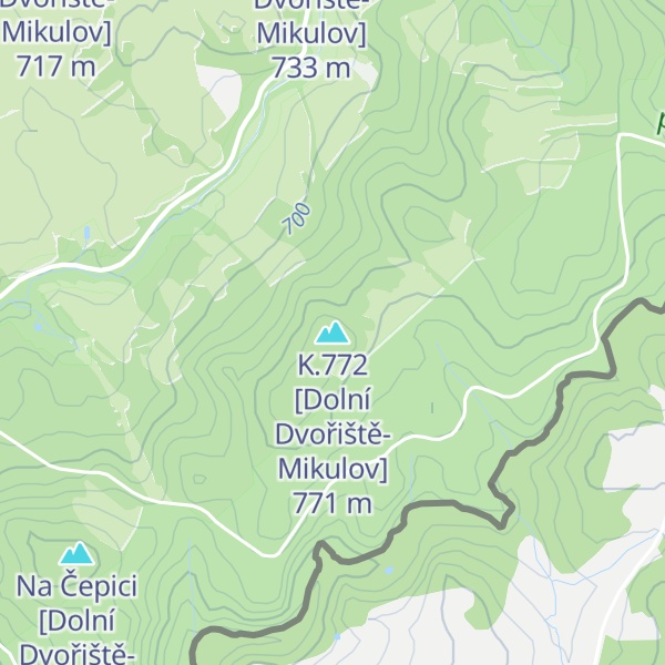 Map of K.772 [Dolní Dvořiště-Mikulov]