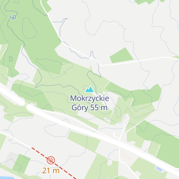 Map of Mokrzyckie Góry