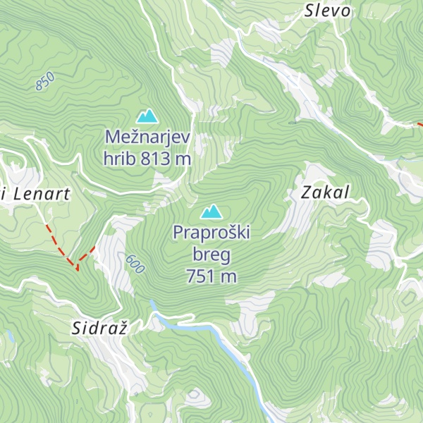 Map of Praproški breg