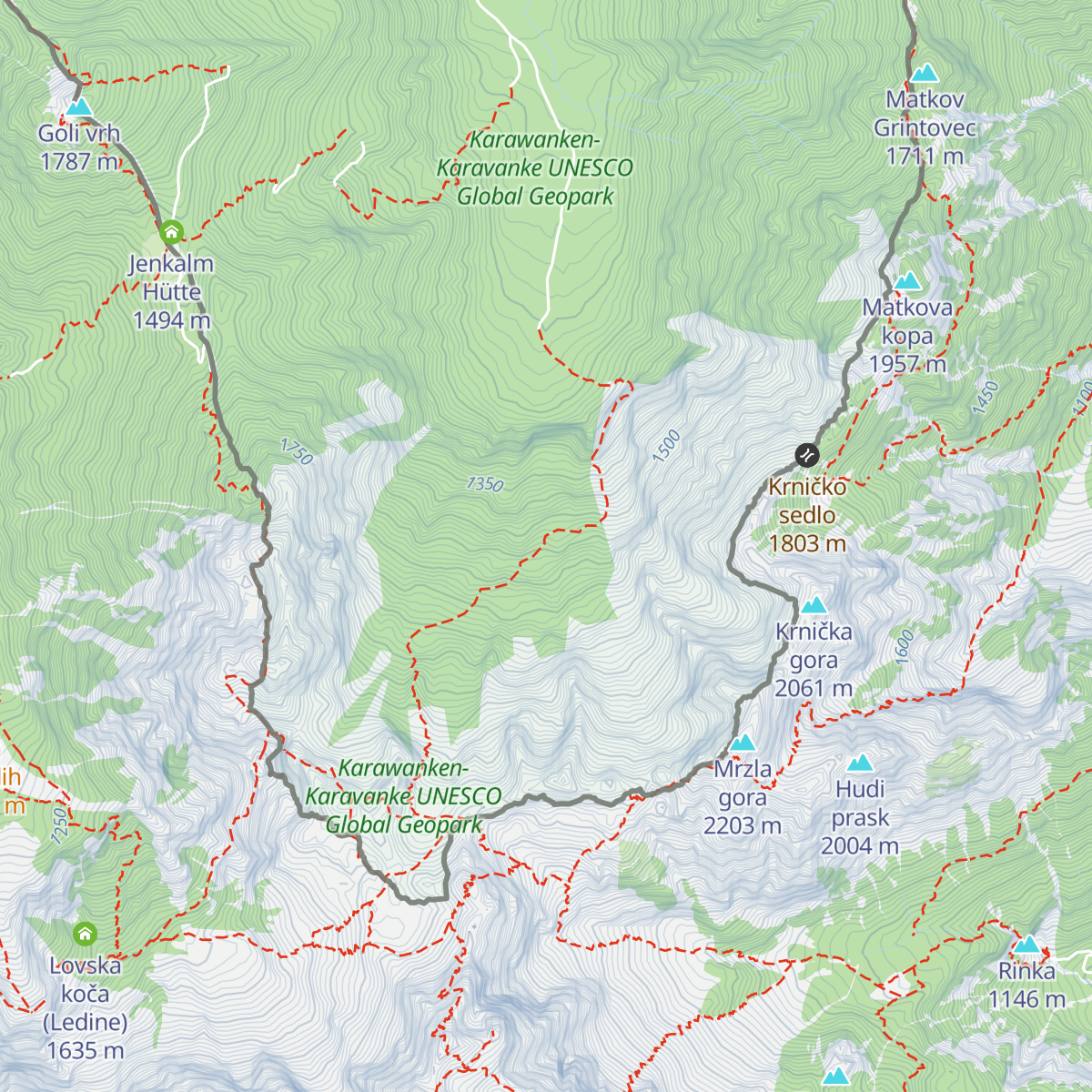 Offner-Hütte map