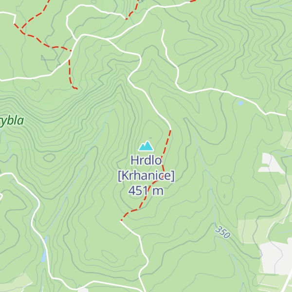 Map of Hrdlo [Krhanice]