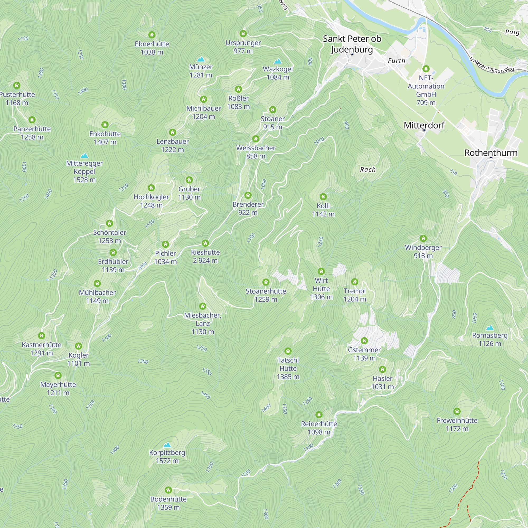 Freweinhütte map