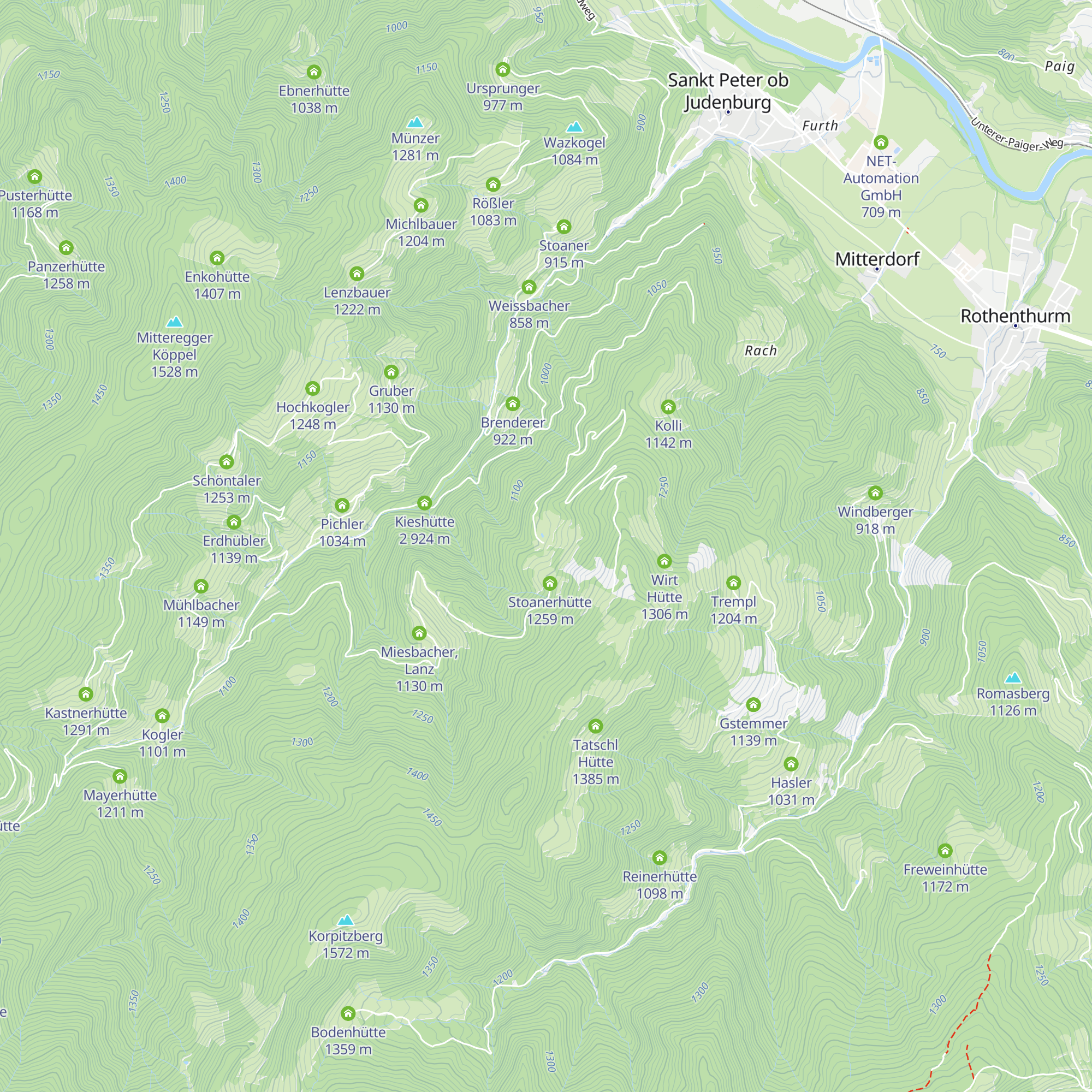 Freweinhütte map