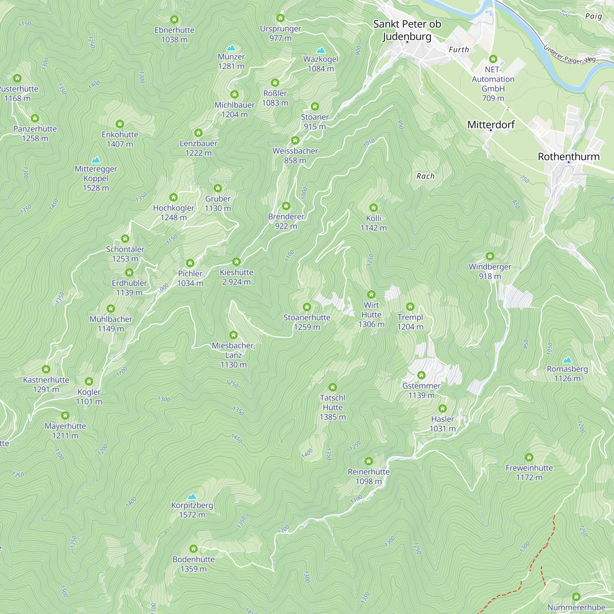 Stoanerhütte map