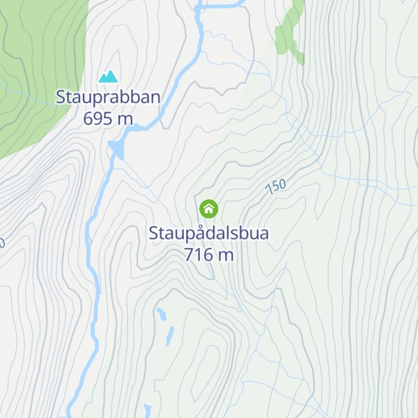 Map of Staupådalsbua