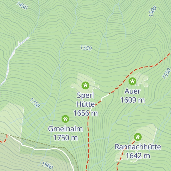 Map of Sperl Hütte
