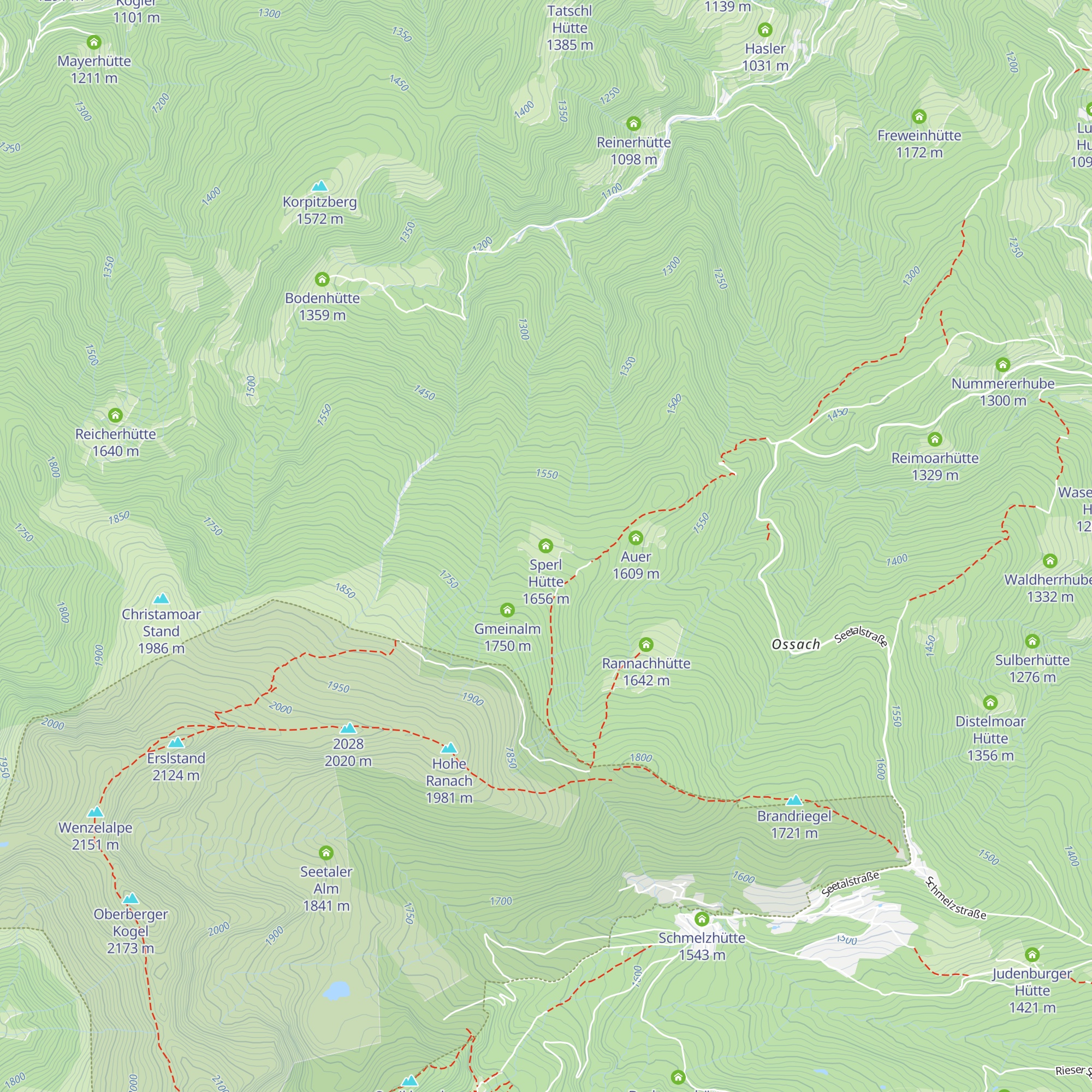 Sperl Hütte map