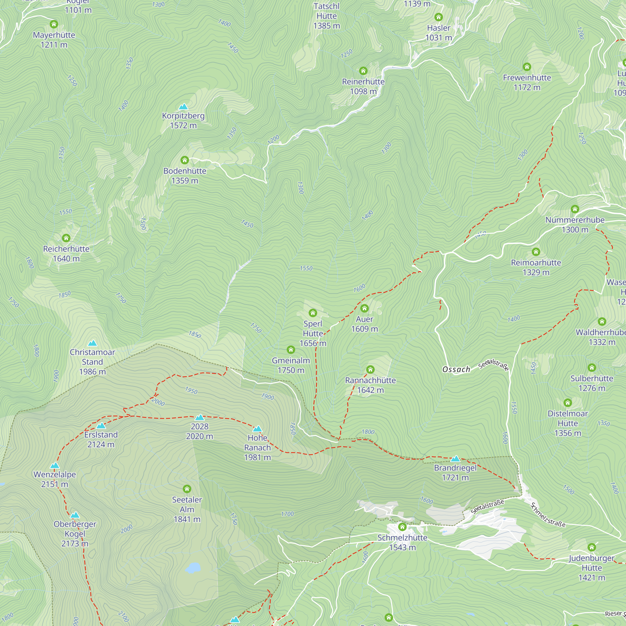 Sperl Hütte map