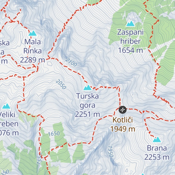 Map of Turska gora