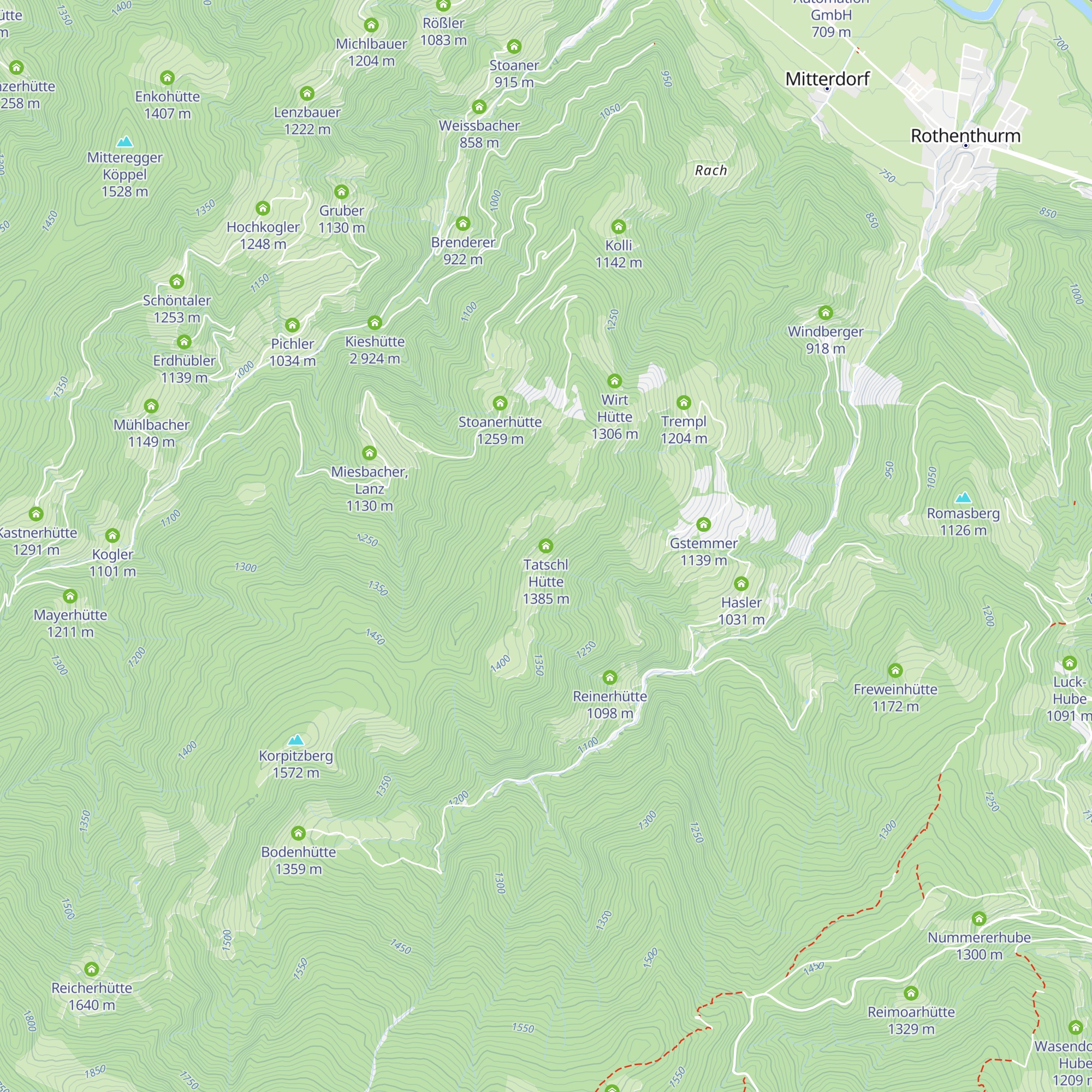 Tatschl Hütte map