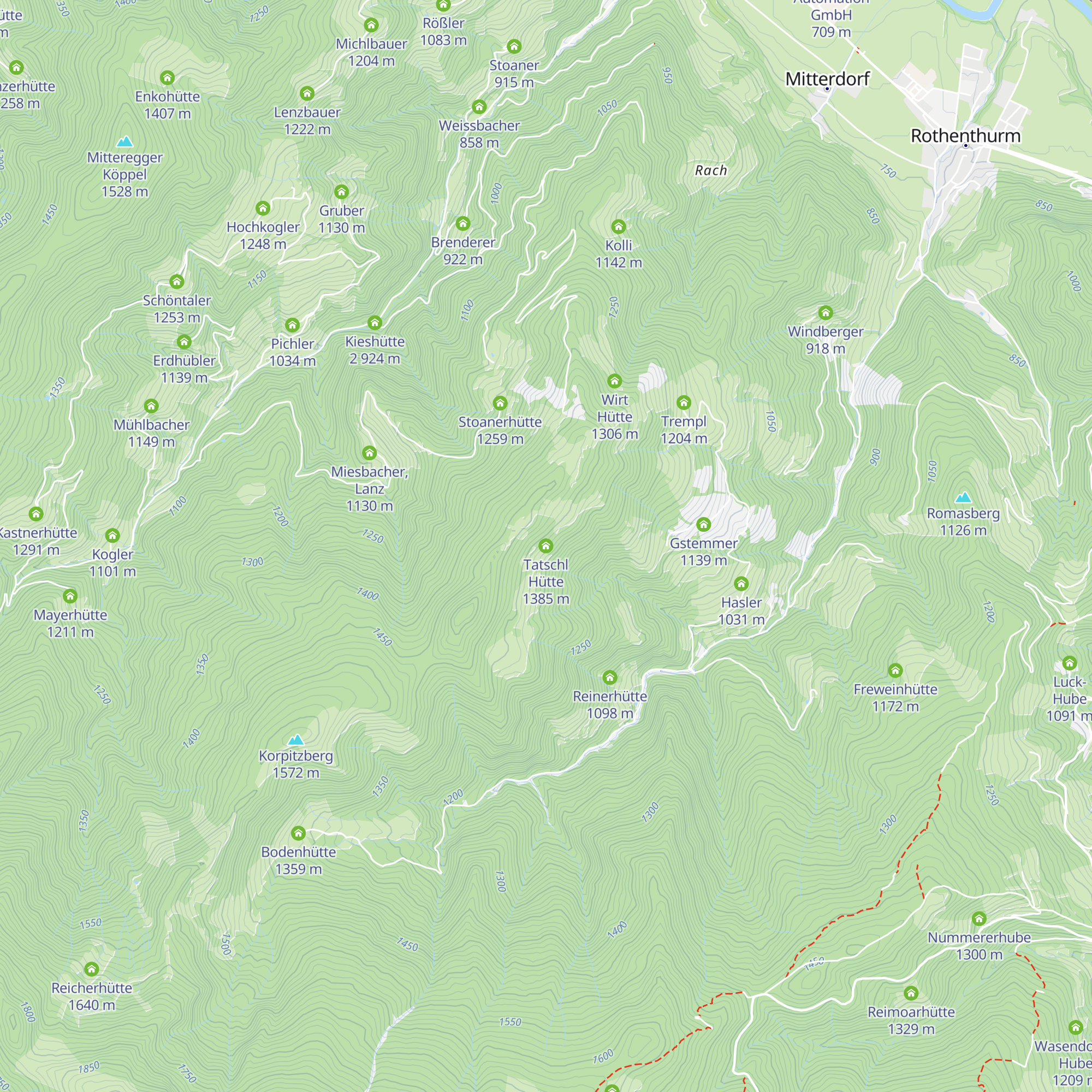 Tatschl Hütte map