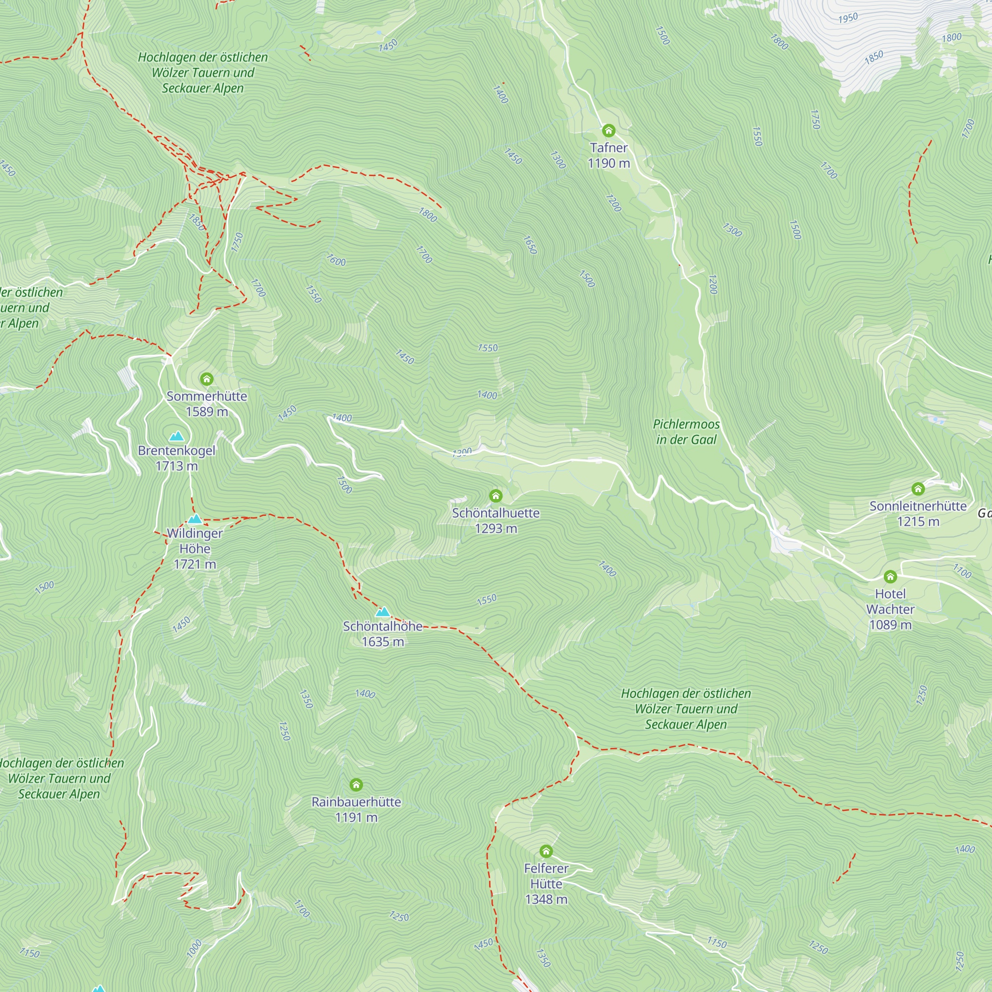 Schöntalhuette map
