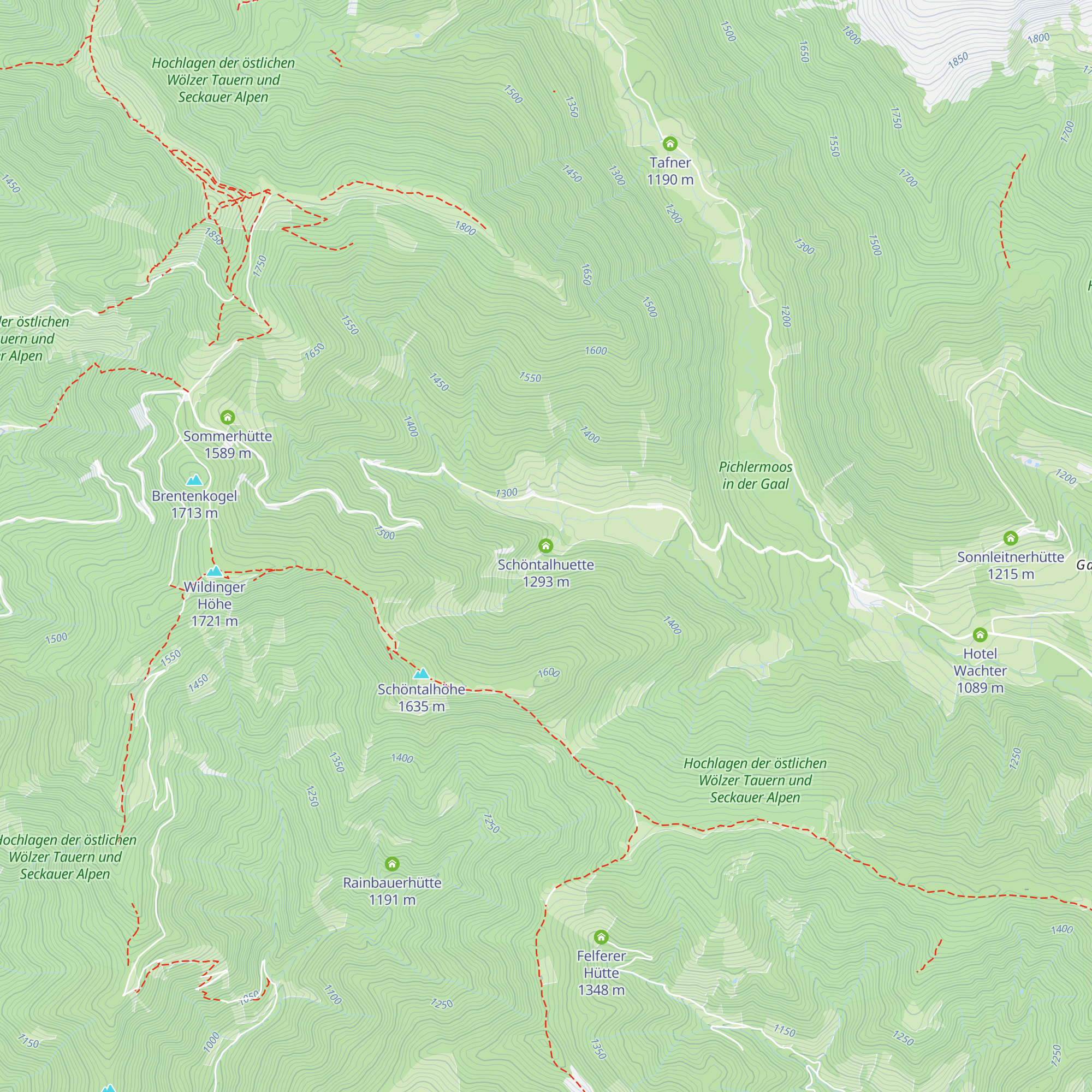 Schöntalhuette map