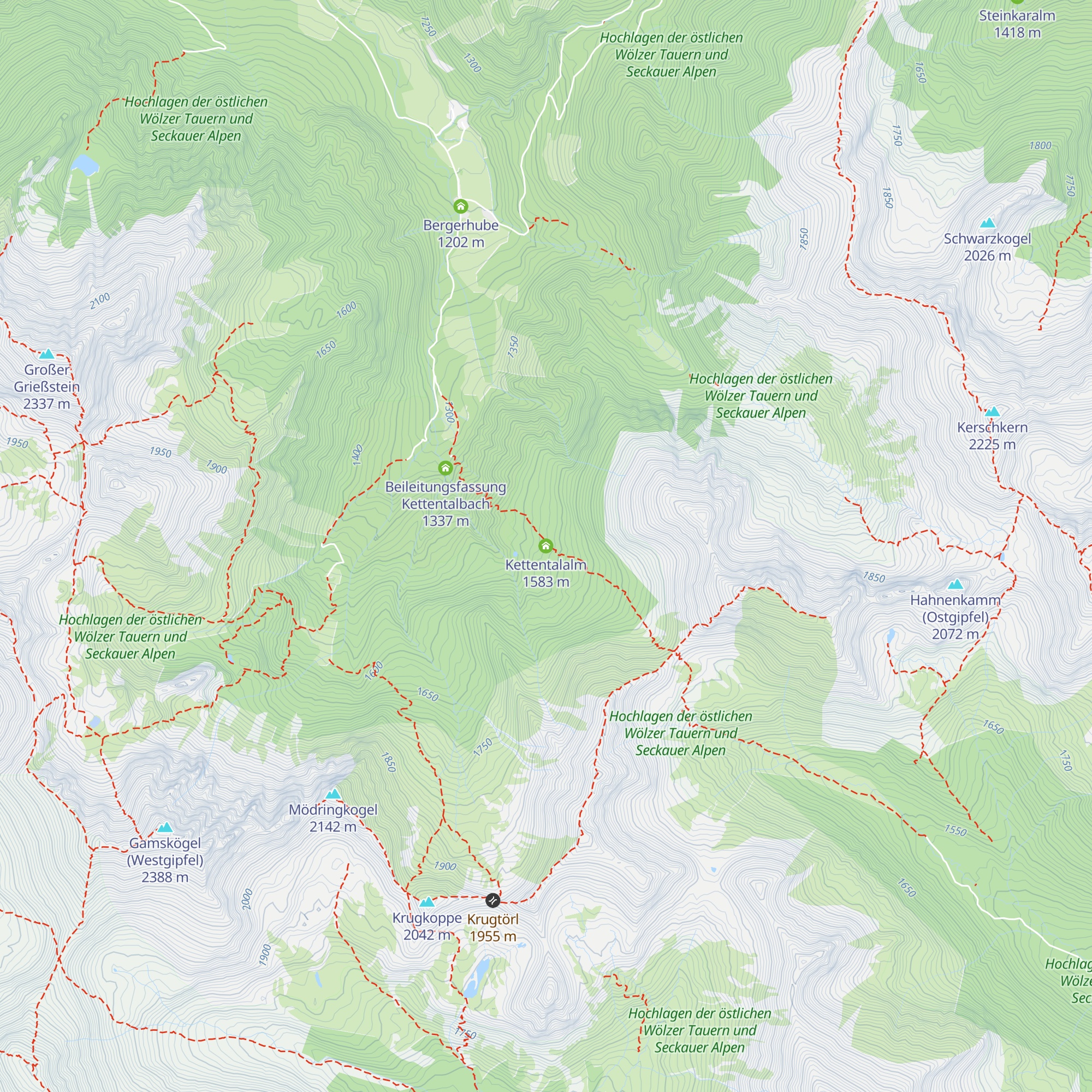 Kettentalalm map