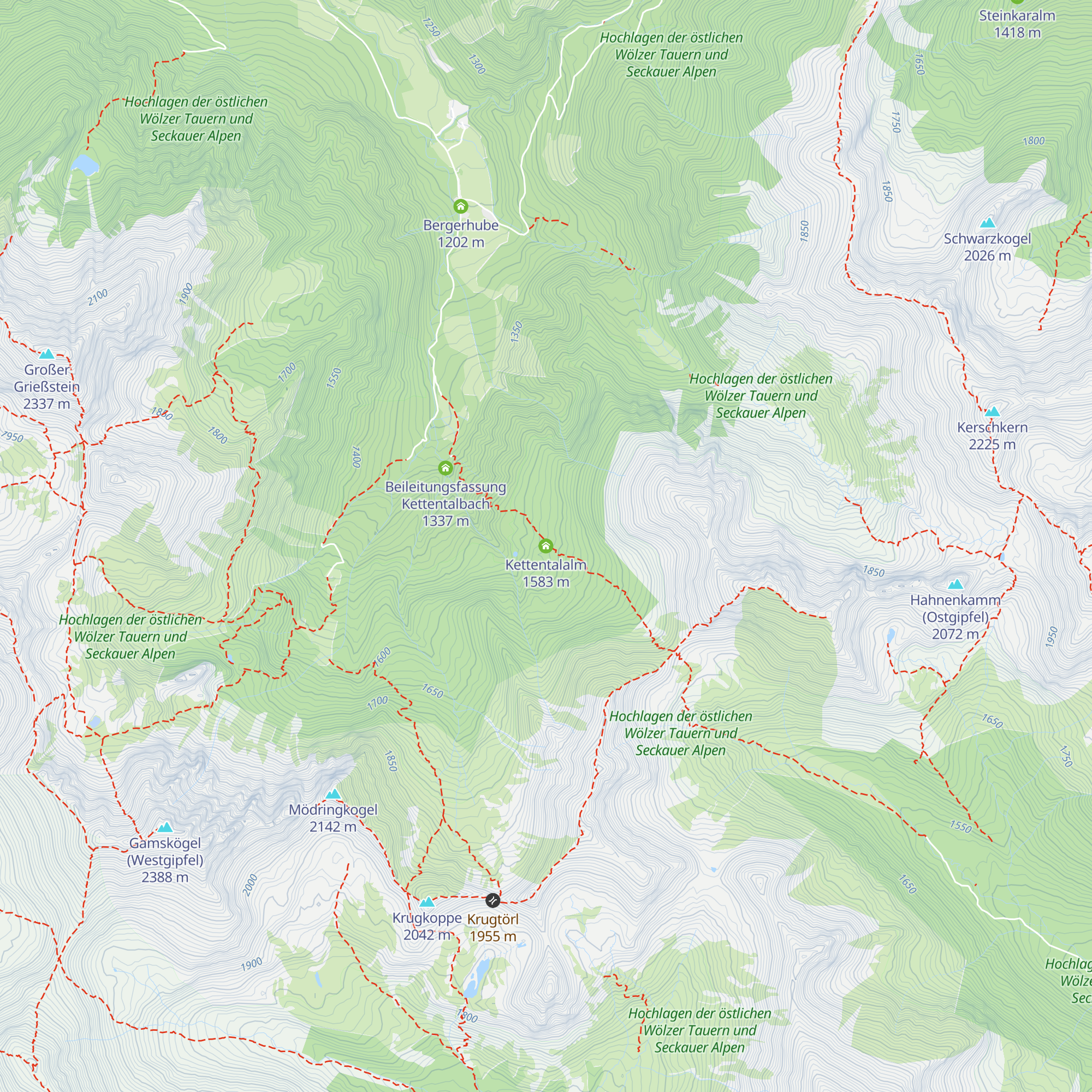 Kettentalalm map