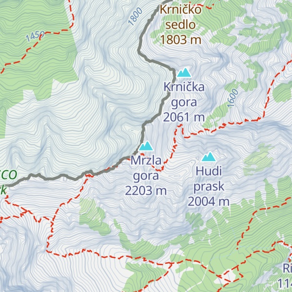 Map of Mrzla gora