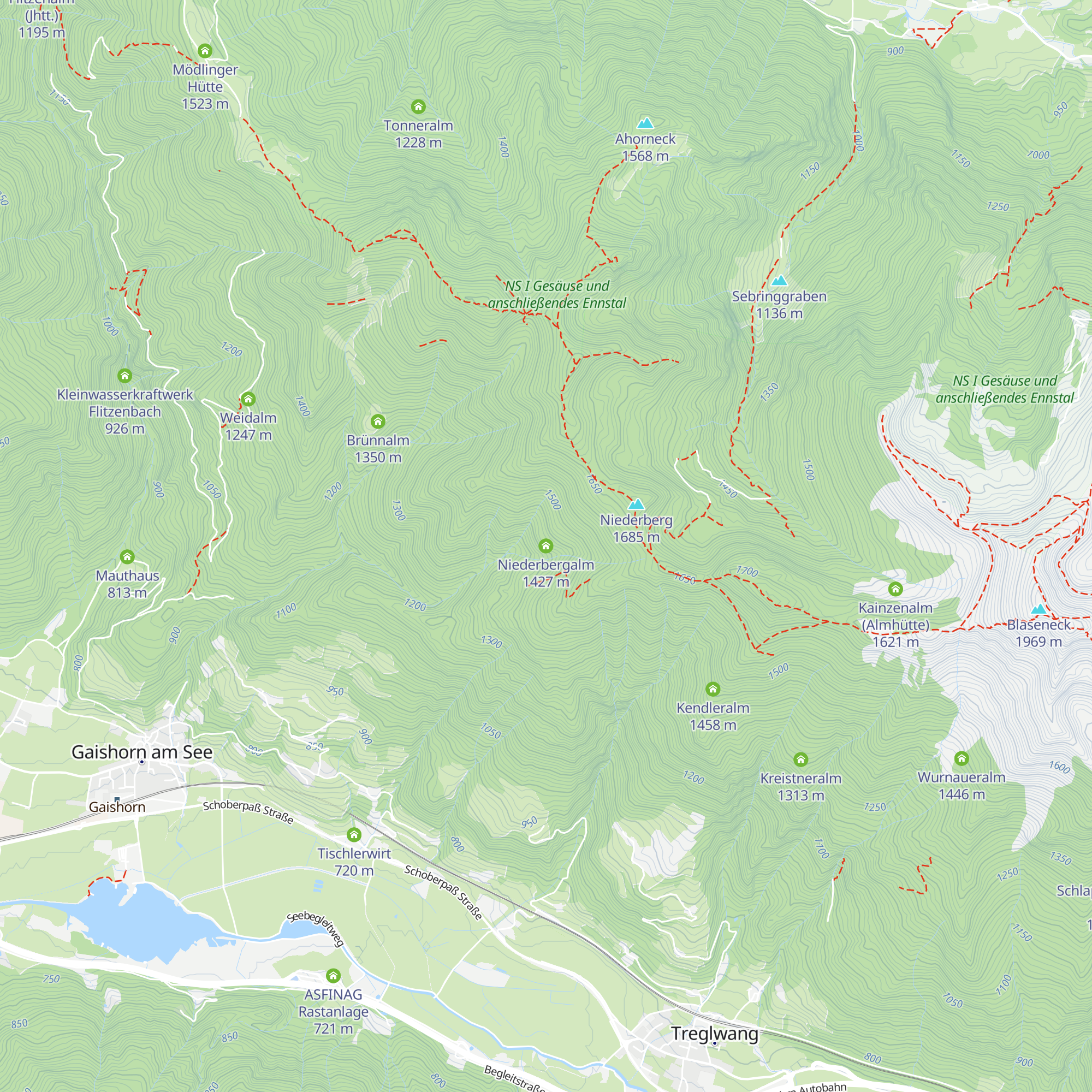 Niederbergalm map