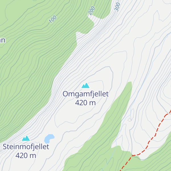Map of Omgamfjellet