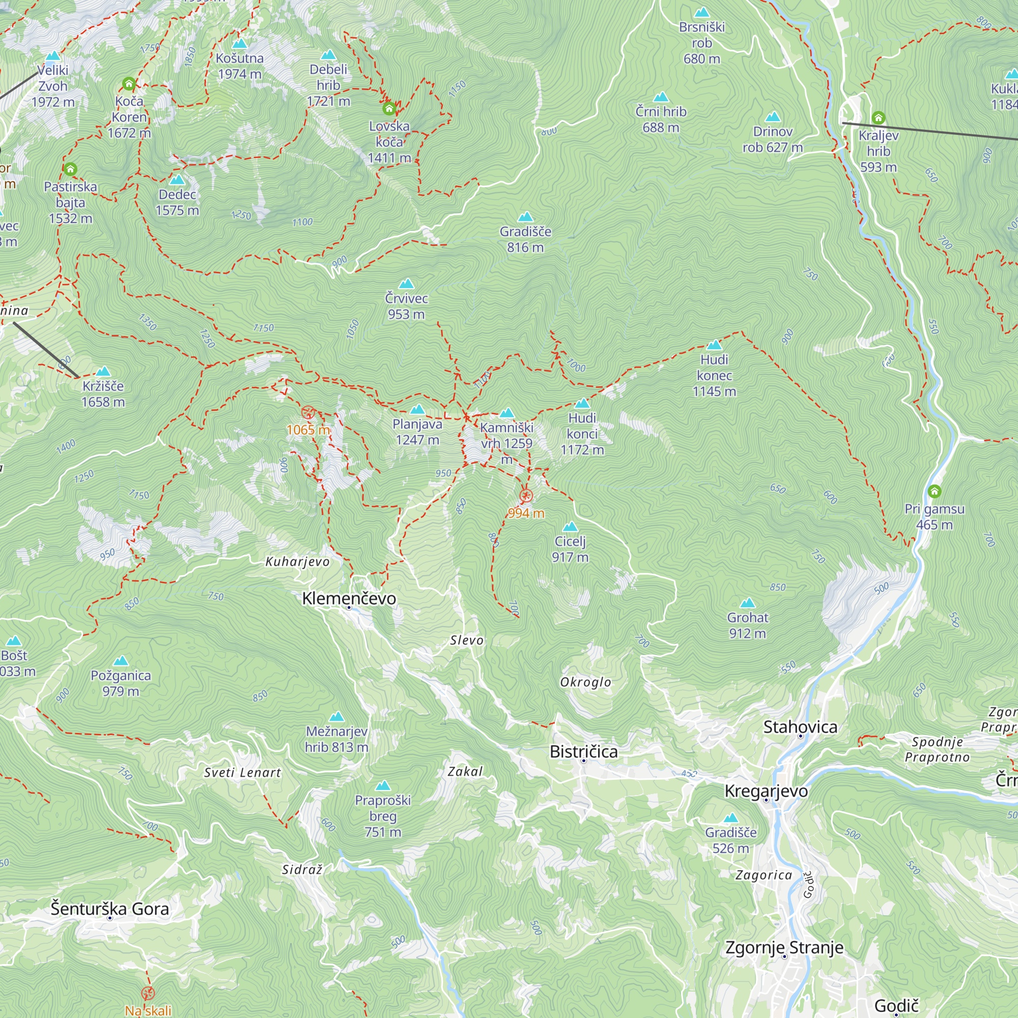 Lovska koča map