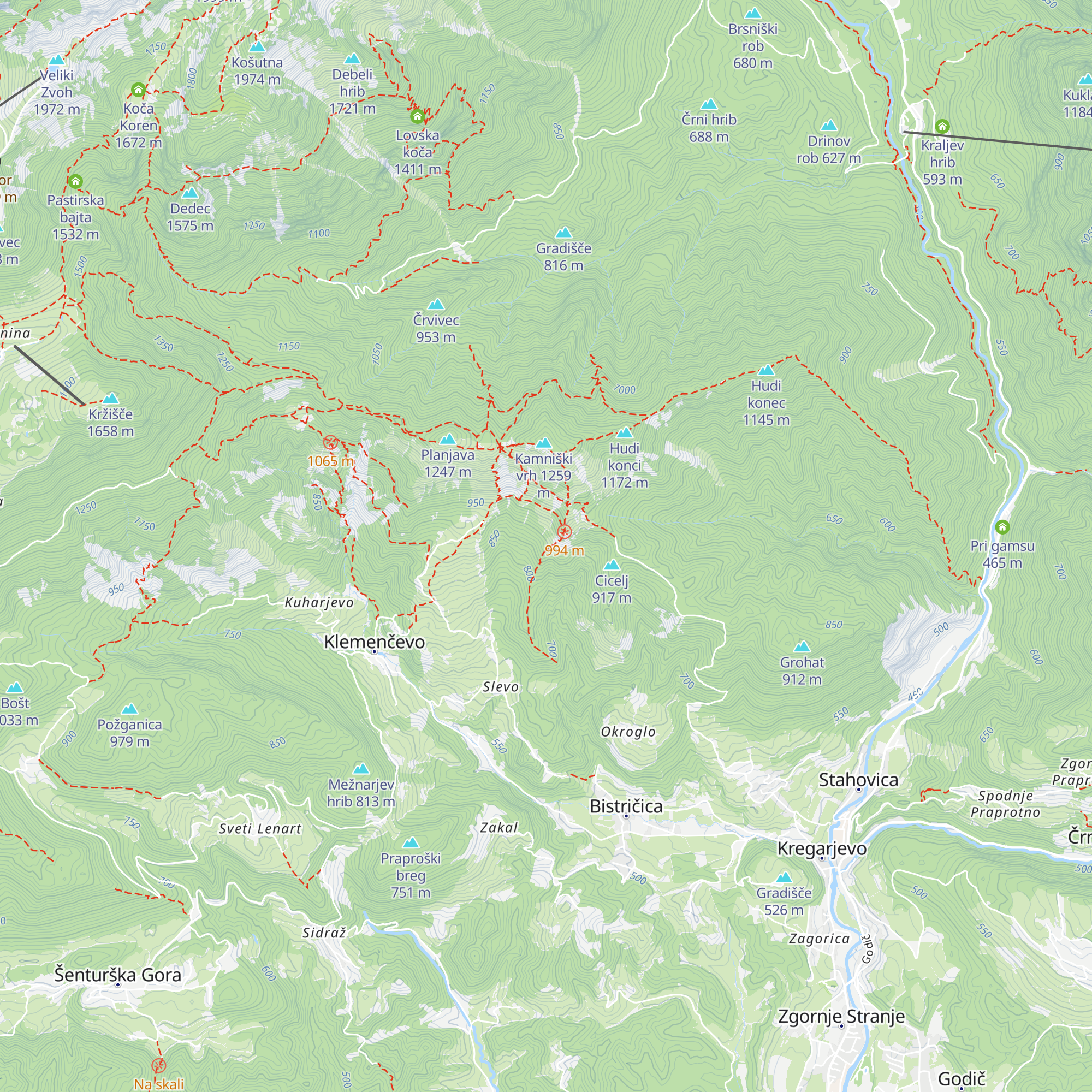 Lovska koča map