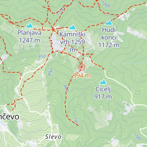 Map of Lovska koča