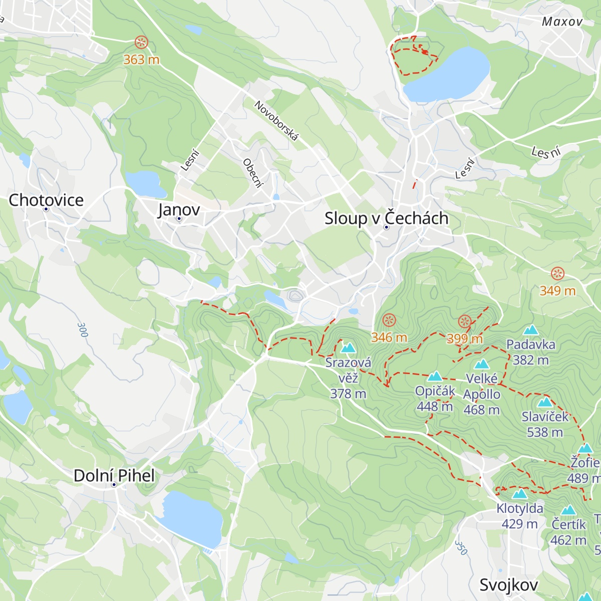 Chata pod hradem map