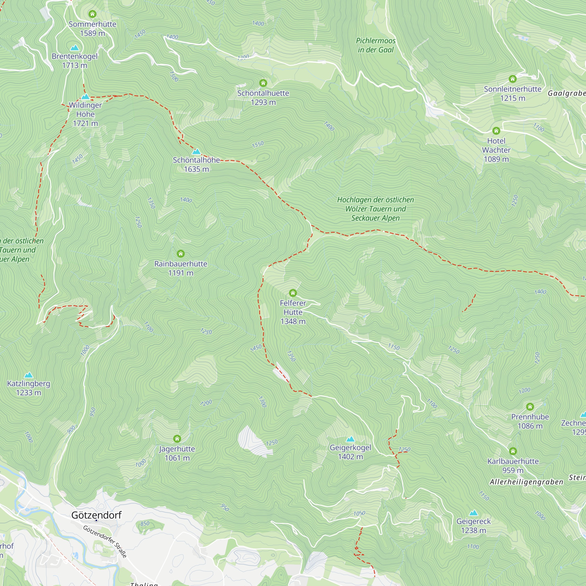 Felferer Hütte map
