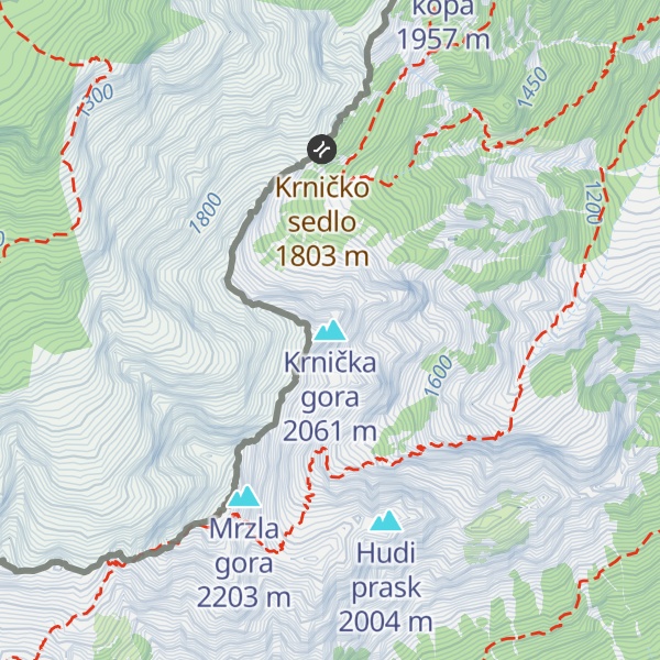 Map of Krnička gora