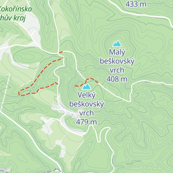 Map of Velký beškovský vrch