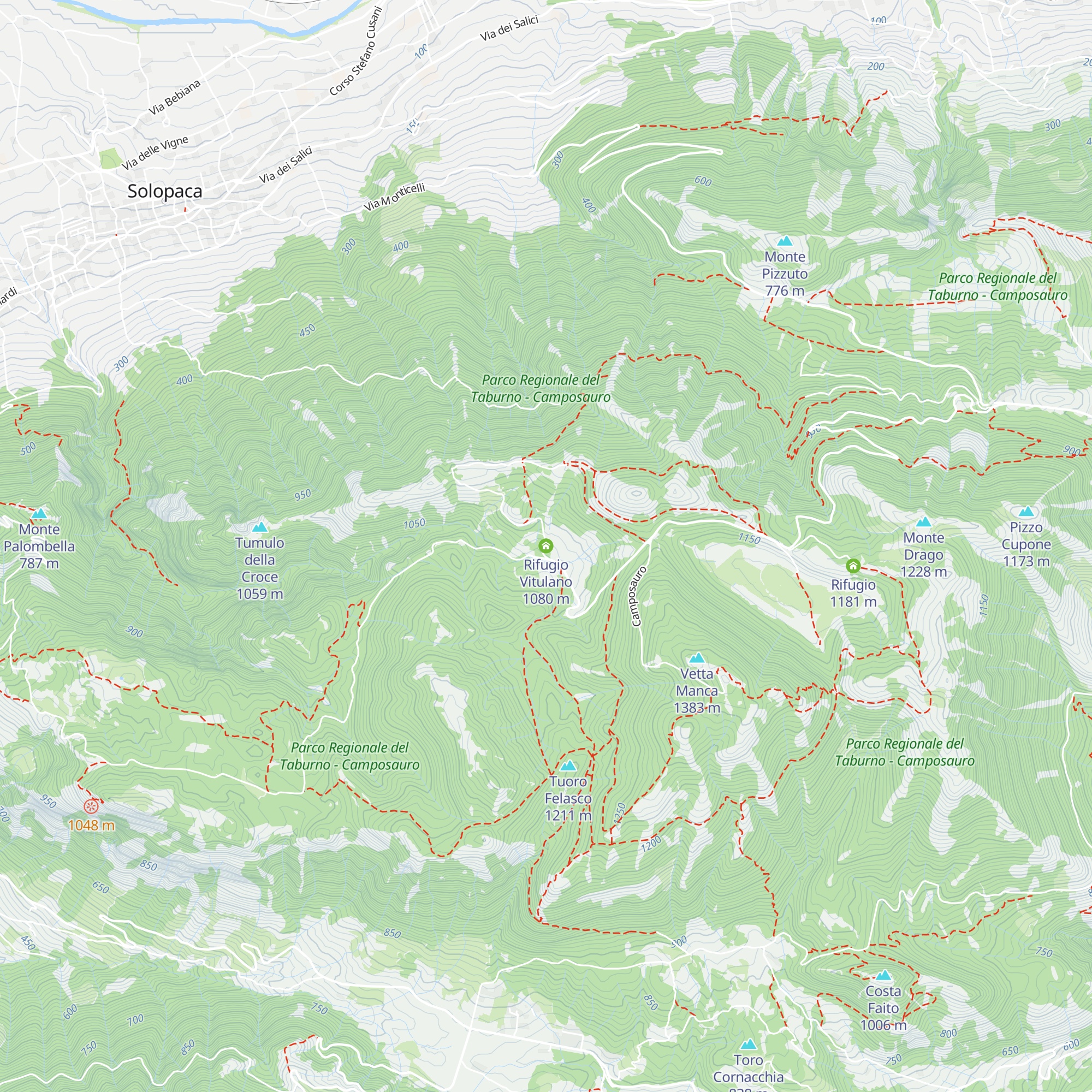 Rifugio Vitulano map