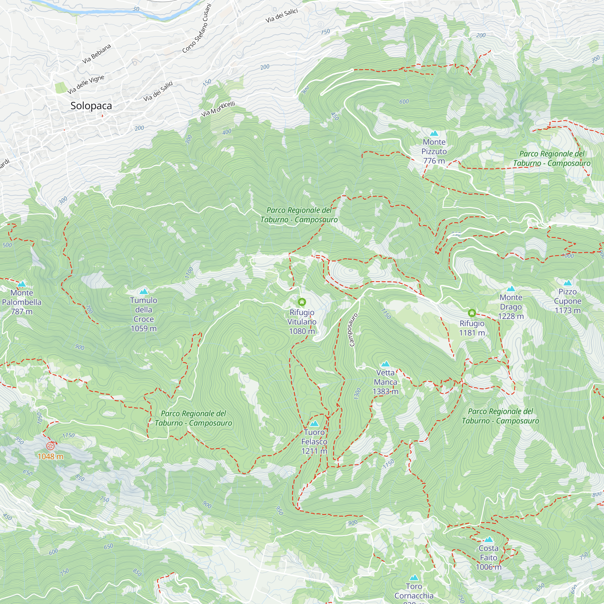Rifugio Vitulano map