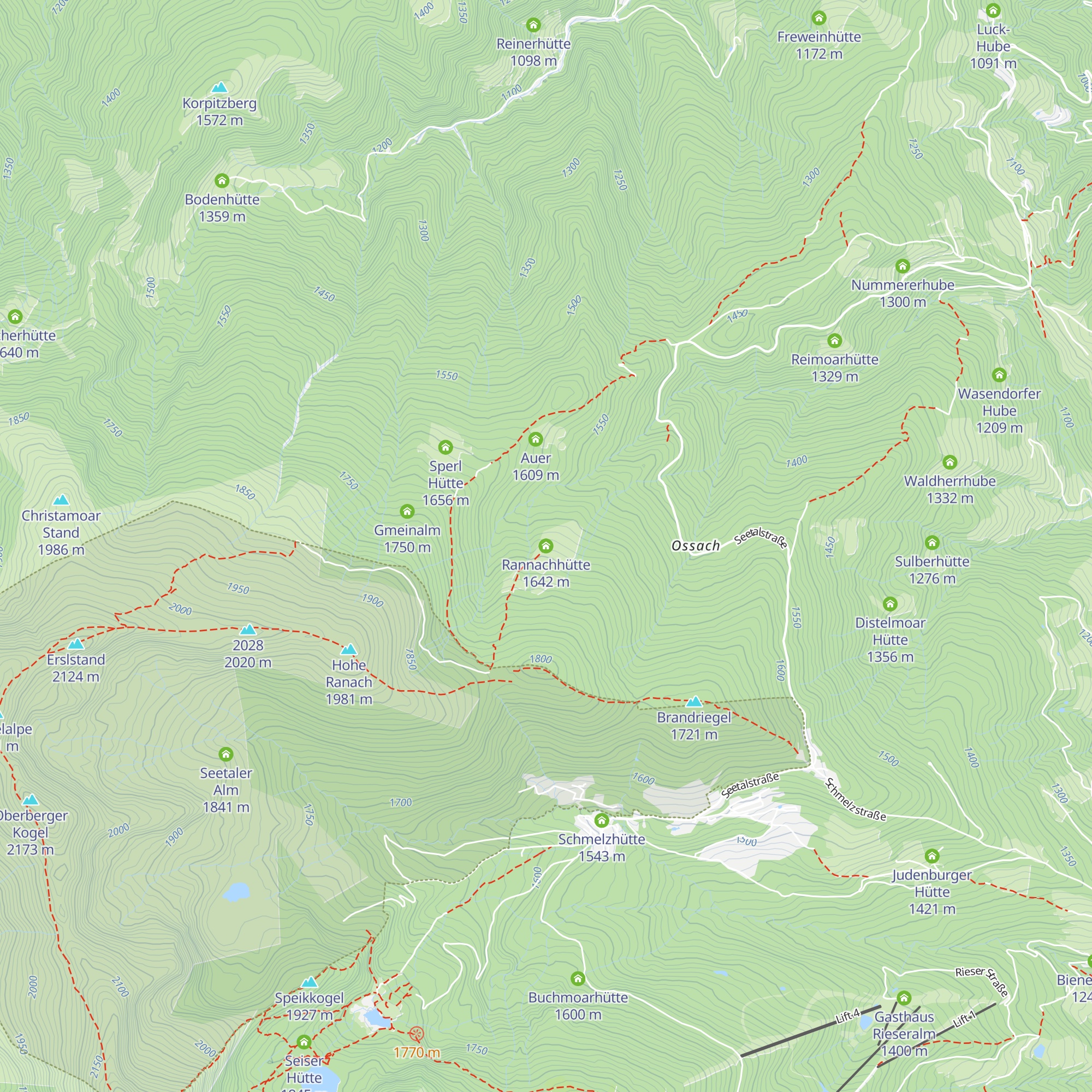 Rannachhütte map