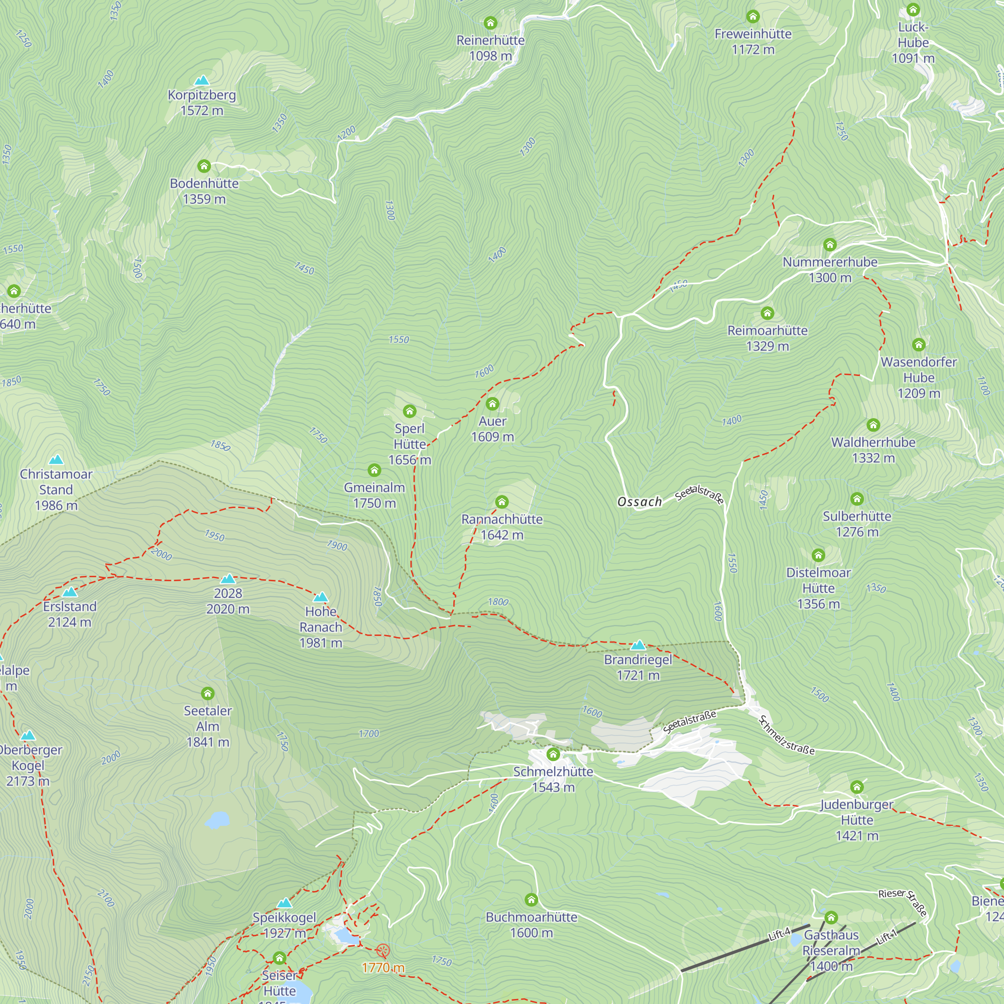 Rannachhütte map