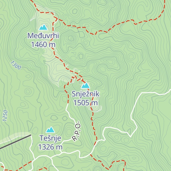 Map of Snježnik
