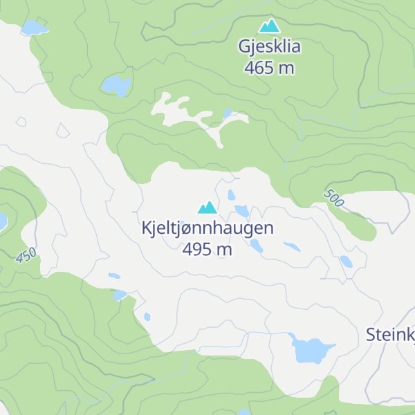 Map of Kjeltjønnhaugen