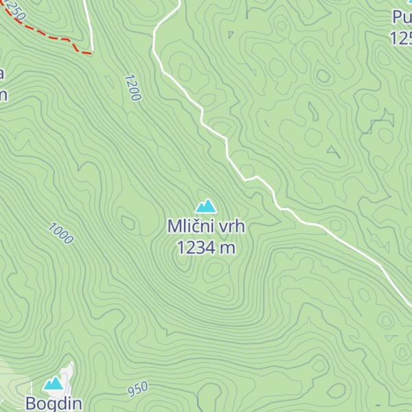 Map of Mlični vrh