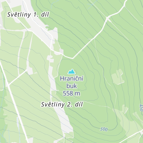 Map of Hraniční buk