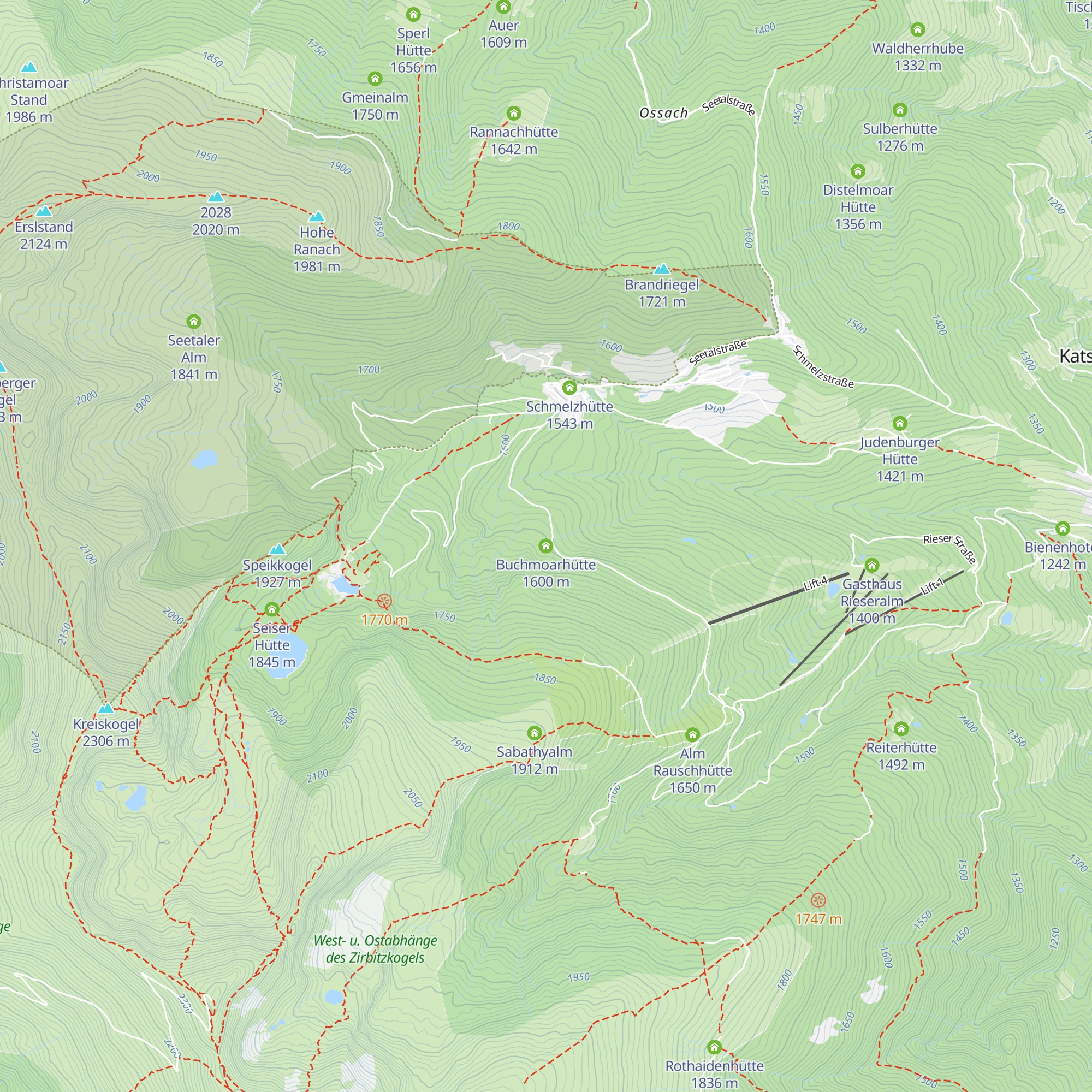 Buchmoarhütte map
