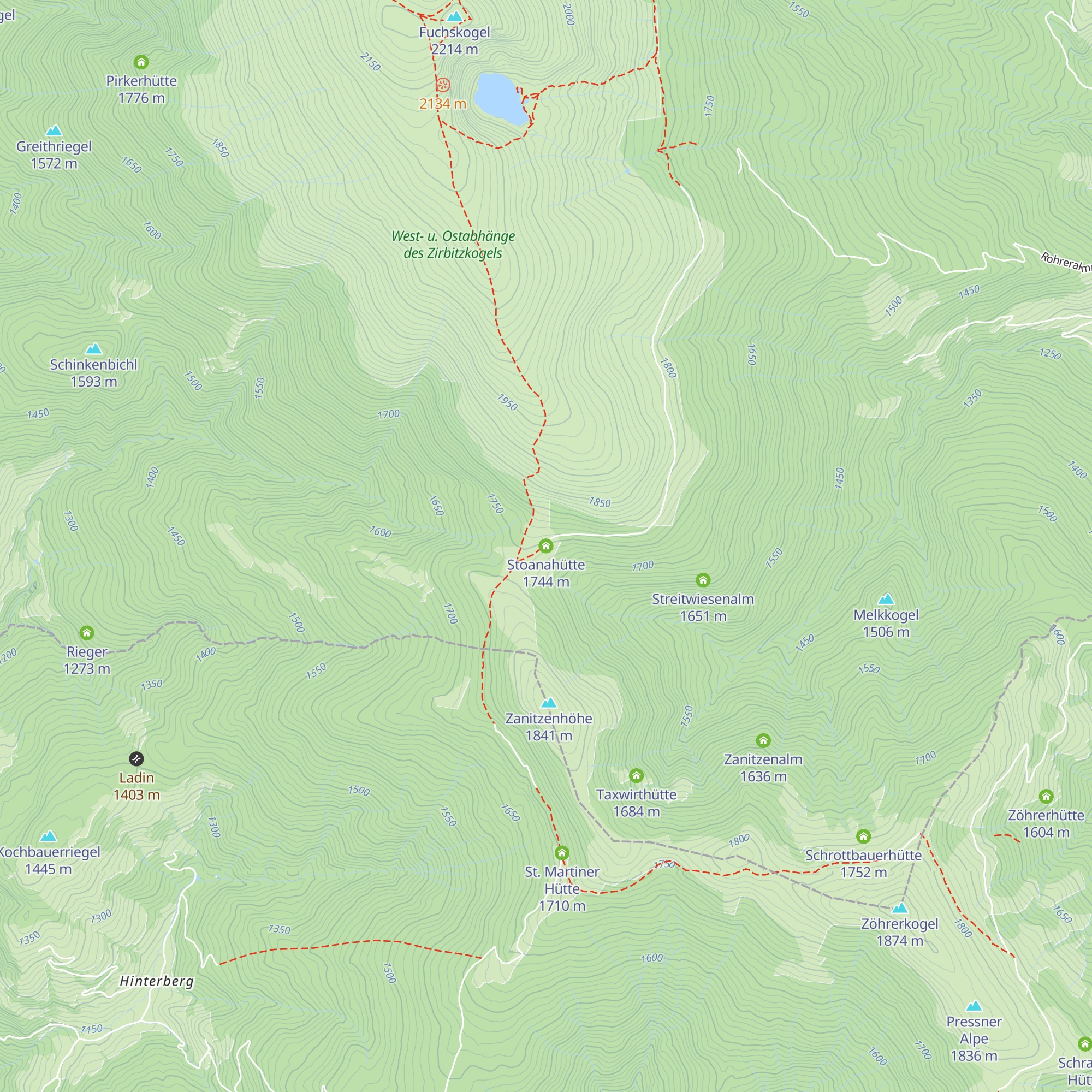 Stoanahütte map