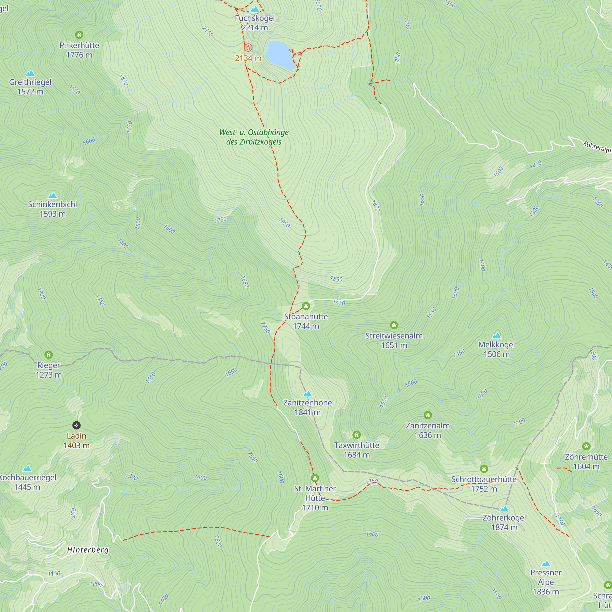 Stoanahütte map