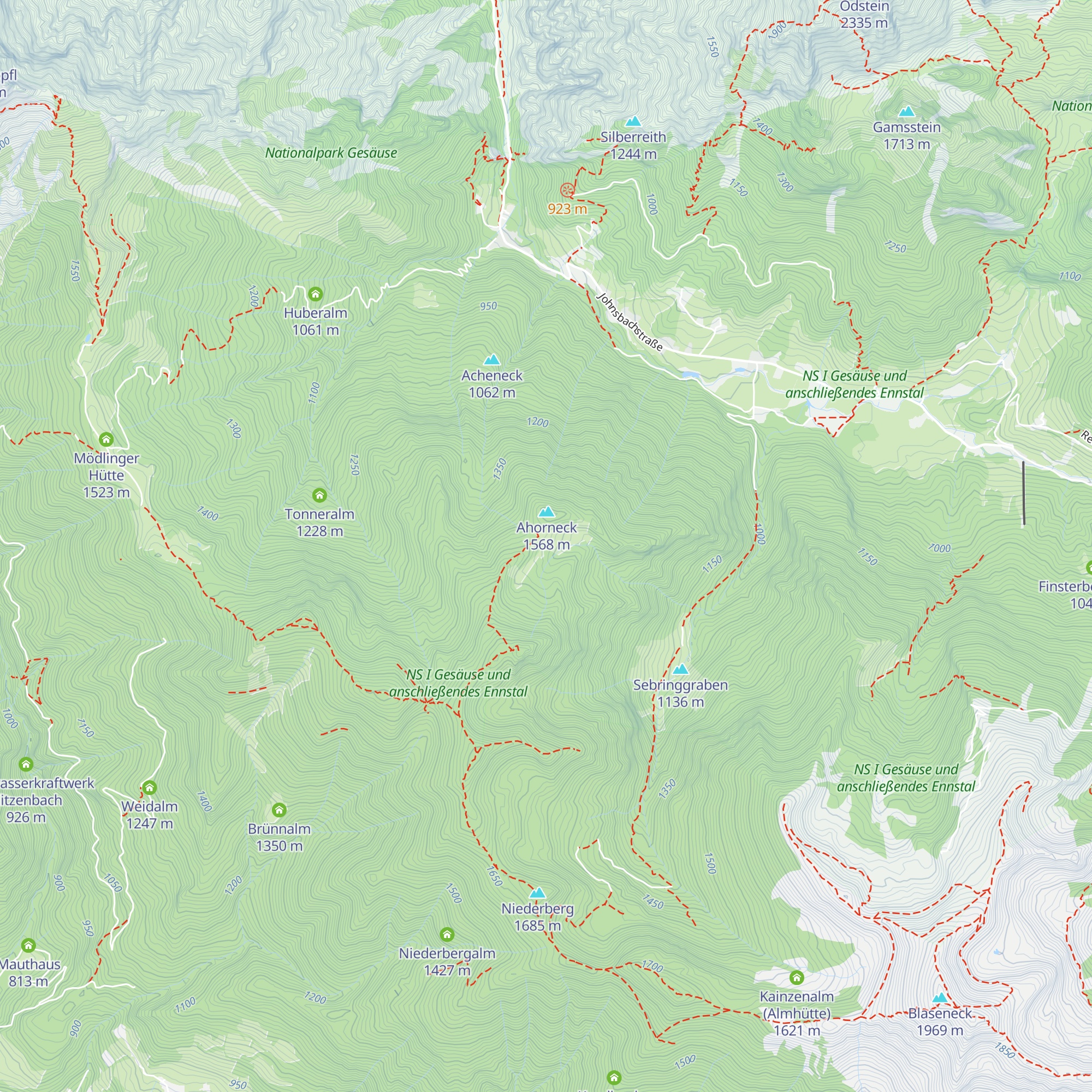 Wolfsbacher Hochalm map