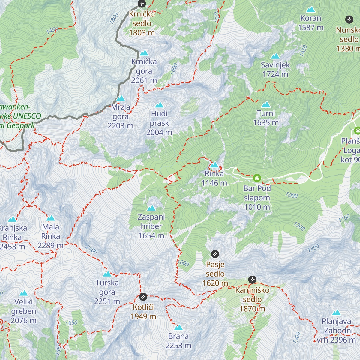 Frischaufov dom na Okrešlju map