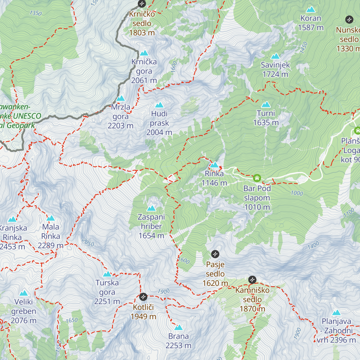 Frischaufov dom na Okrešlju map