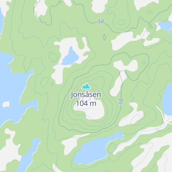 Map of Jonsåsen