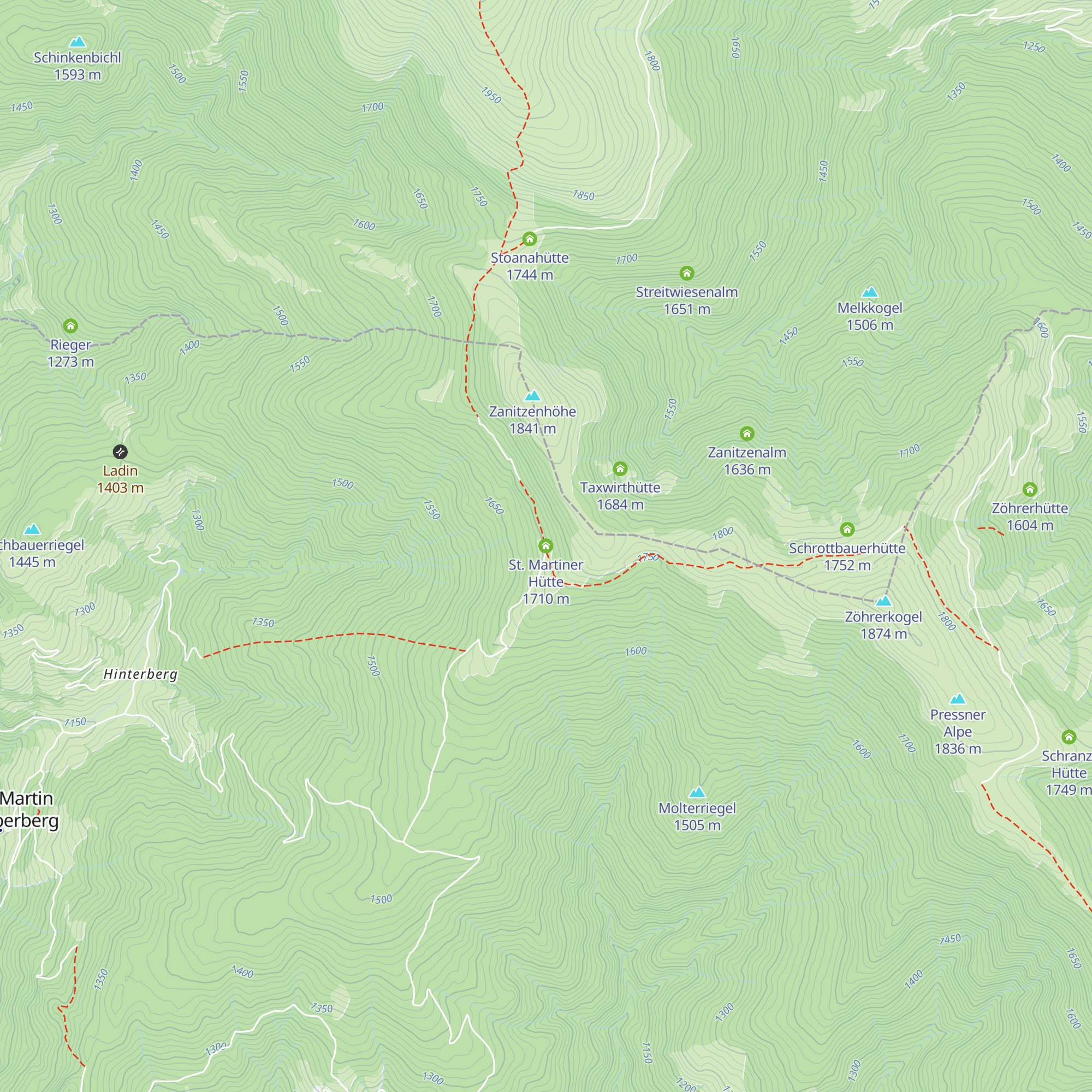 St. Martiner Hütte map