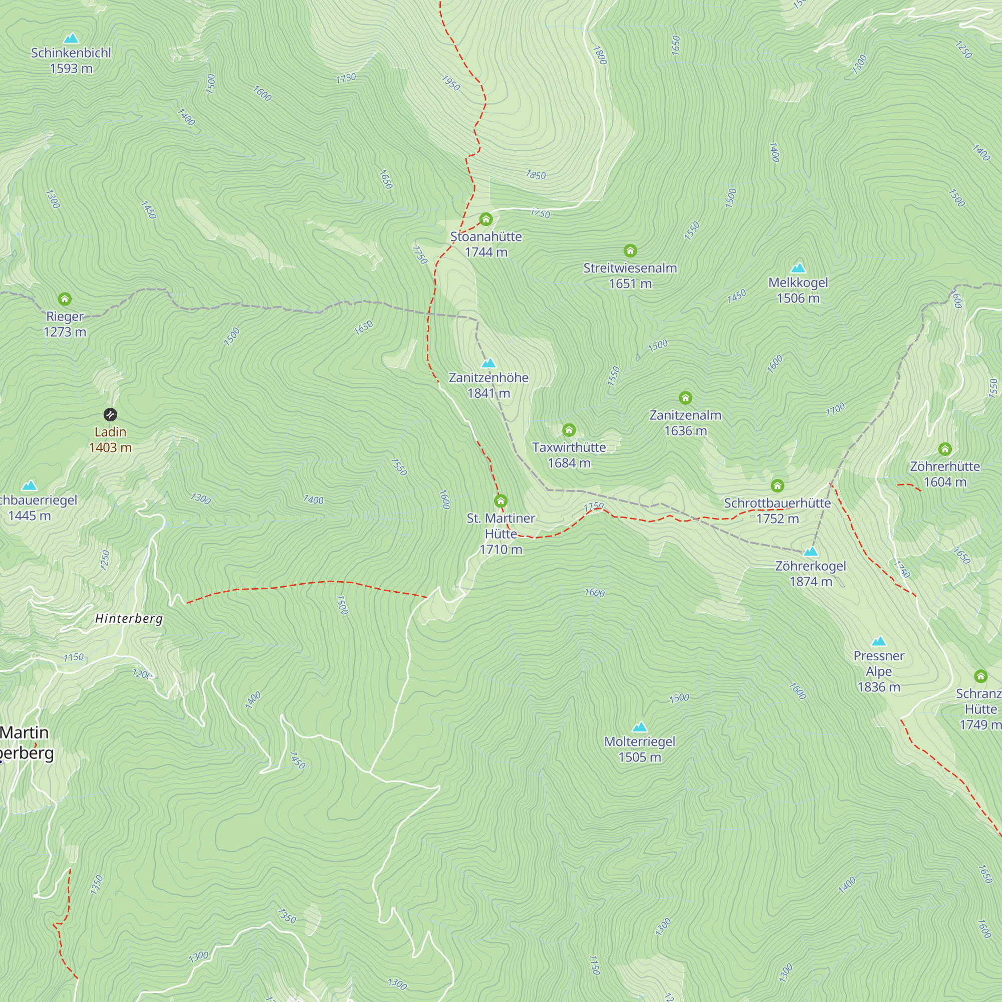 St. Martiner Hütte map