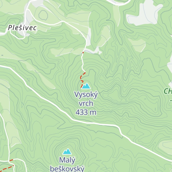 Map of Vysoký vrch