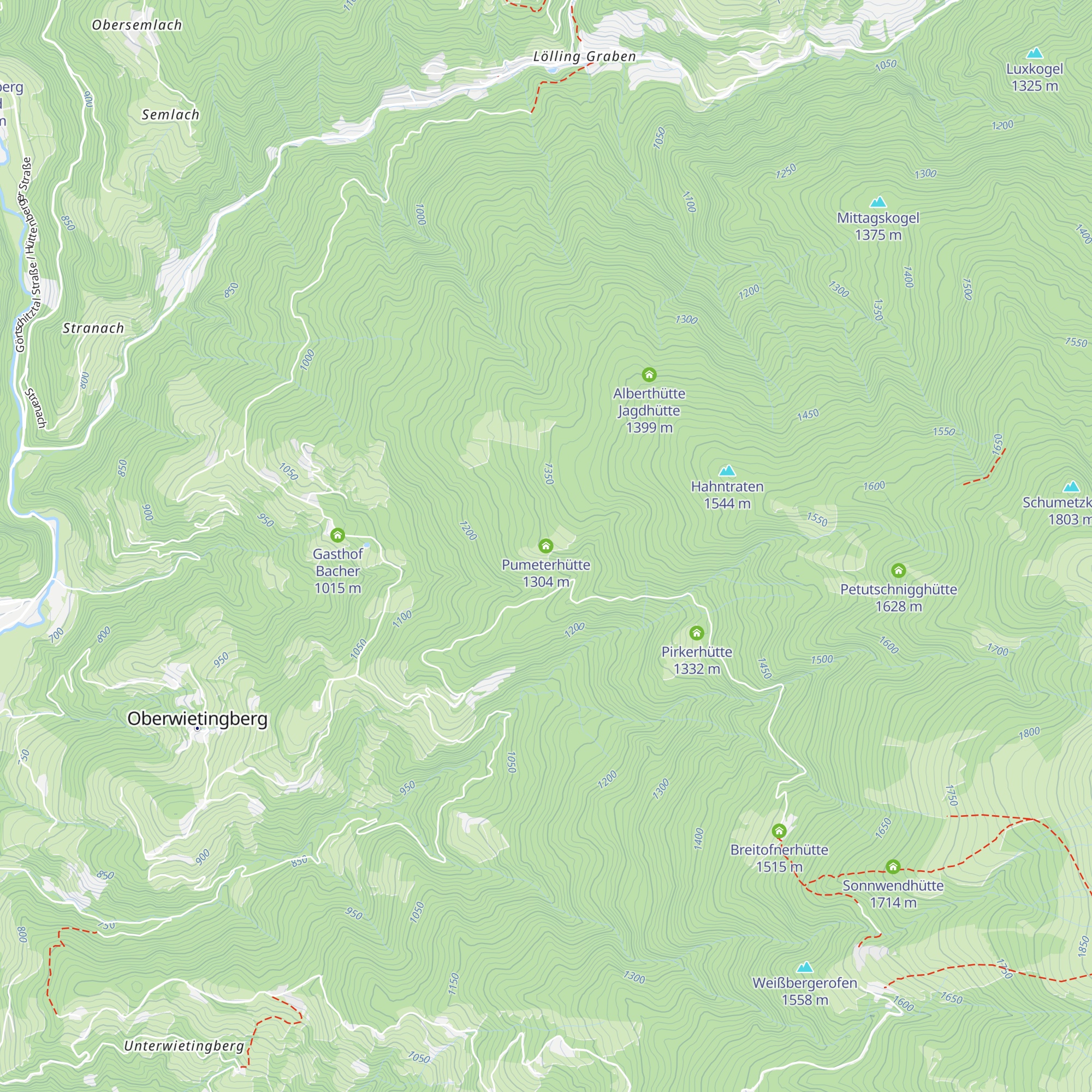 Pumeterhütte map