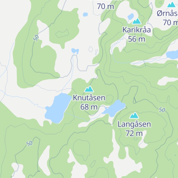 Map of Knutåsen